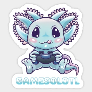 Kawaii Axolotl Gamesolotl for Gamers Teen Girls and Boys Sticker